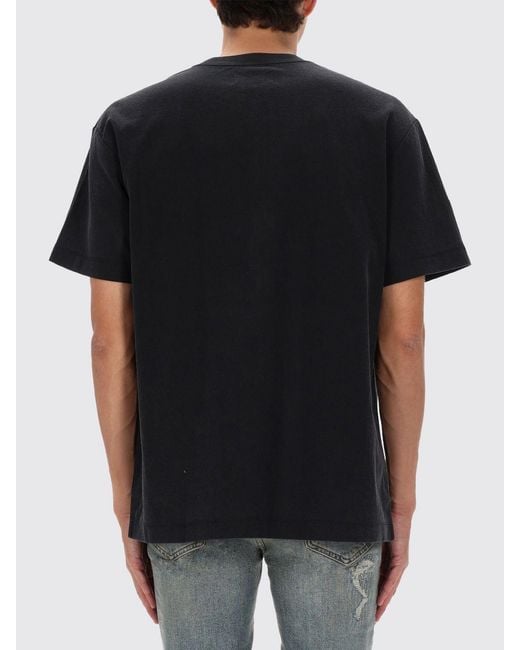 Purple Black Cotton T-Shirt With Logo for men