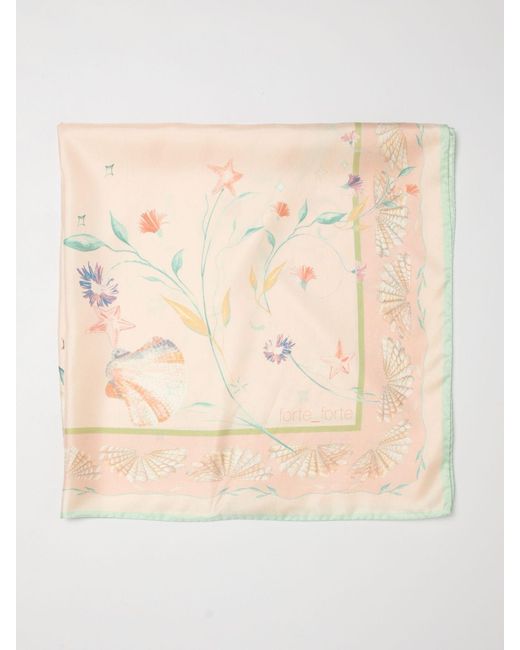 Forte_forte Natural Floral Print Silk Scarf