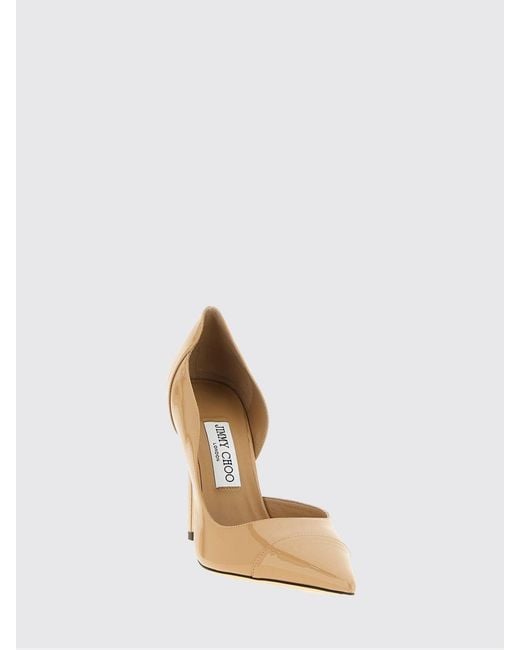Jimmy Choo Natural Brigitte Patent Leather Pumps