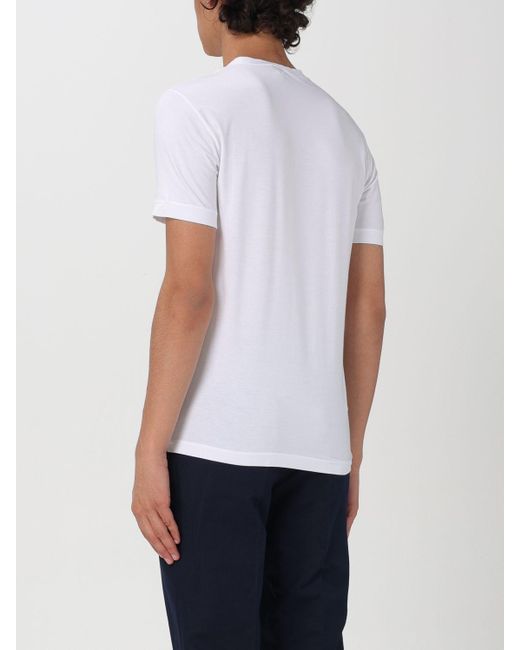 T-shirt in viscosa di Giorgio Armani in White da Uomo