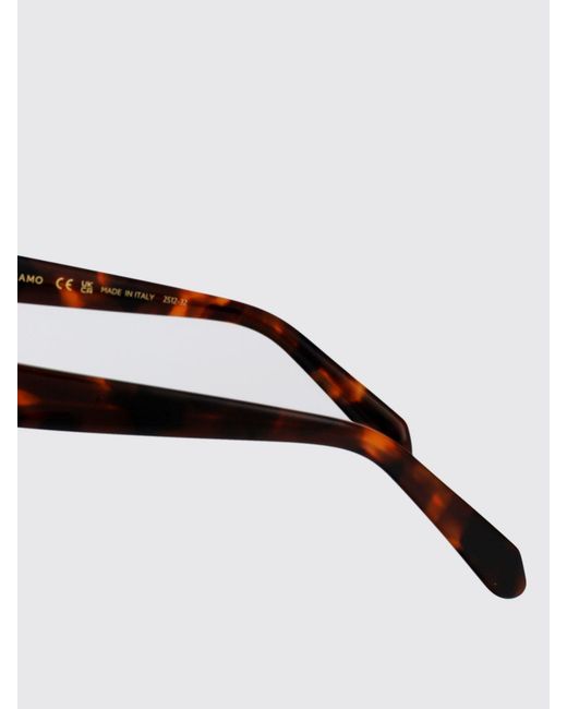 Ferragamo Brown Rectangular Cat-Eye Sunglasses