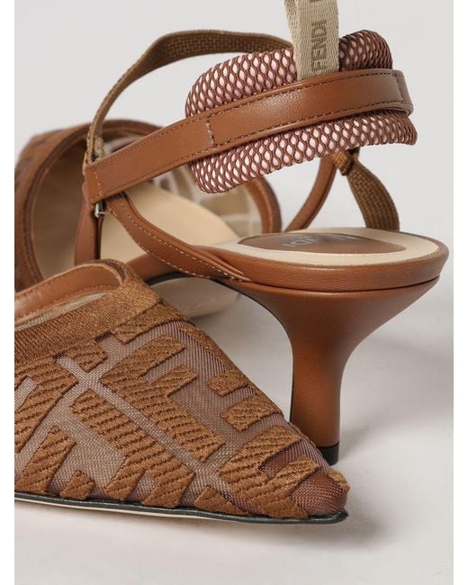 Fendi Brown High Heel Shoes
