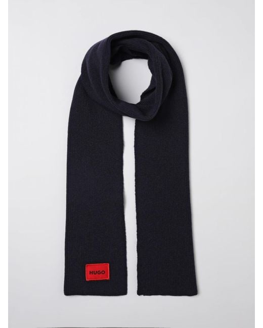 HUGO Blue Scarf for men