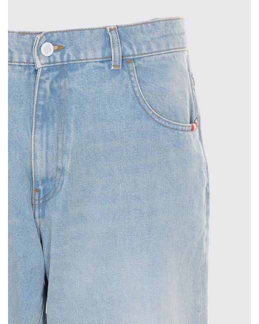 AMISH Blue James Straight Cotton Denim Jeans for men