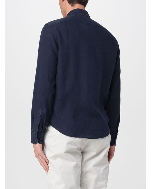 Blauer Blue Linen Casual Shirt for men