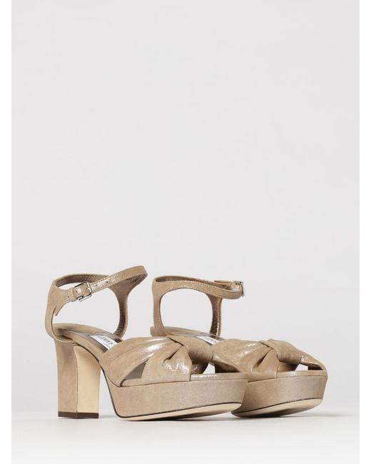 Jimmy Choo Natural Heloise Suede Sandal