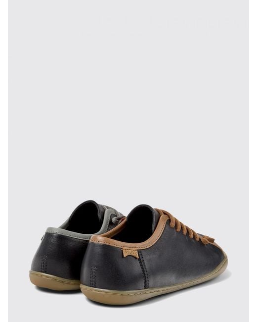 Camper Black Twins Vegetable-Tanned Leather Sneakers