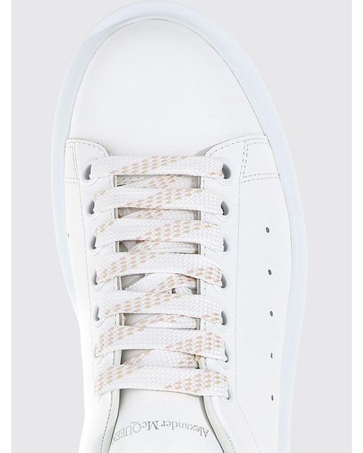 McQueen White Oversize Leather Sneakers