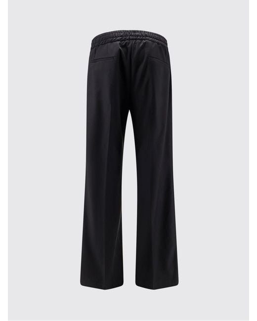 Dolce & Gabbana Black Dolce &Amp Gabbana Virgin Wool Palazzo Trousers for men