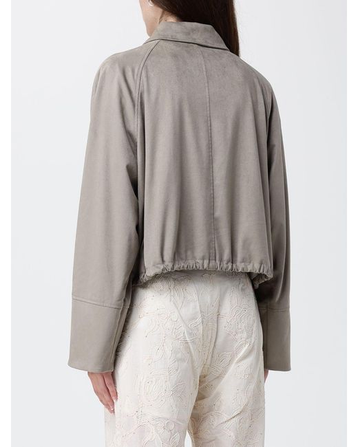 Liu Jo Gray Suede Shirt Jacket