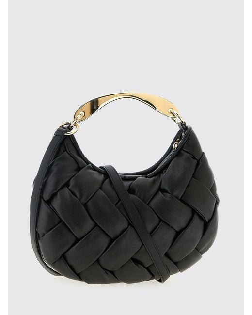 Twinset Black Woven Leather Hobo Bag
