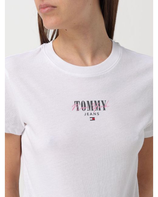 T-shirt in cotone di Tommy Hilfiger in White