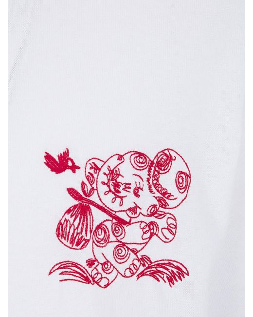 KENZO White Printed Cotton T-Shirt for men