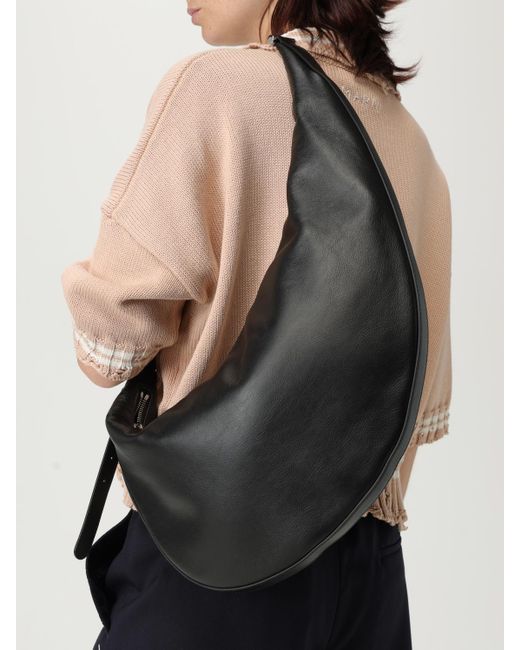 Marni Black Elegant Shoulder Bag With Zip Closure For Everyday Essentials