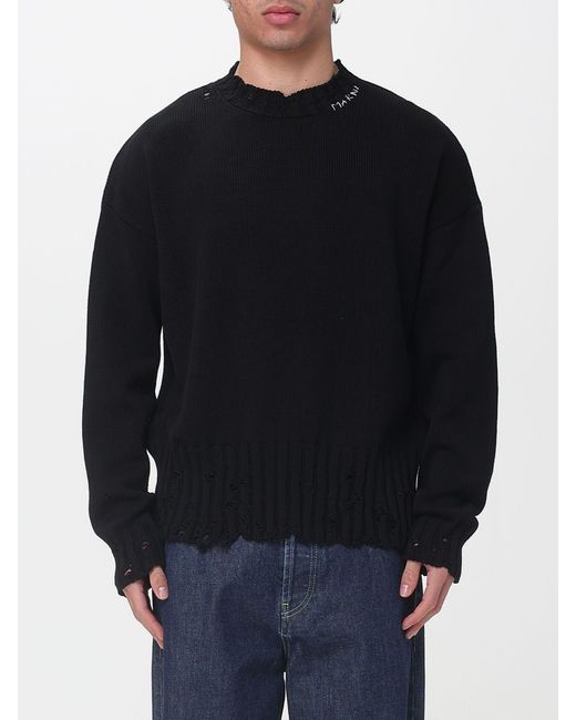 Pull En Coton Effet Usé Marni pour homme en coloris Blue