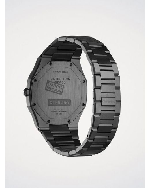 D1 Milano Black Ultra Thin Shadow 40 Mm Watch for men