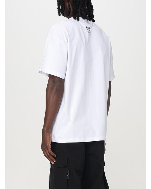 MSGM White T-Shirt for men