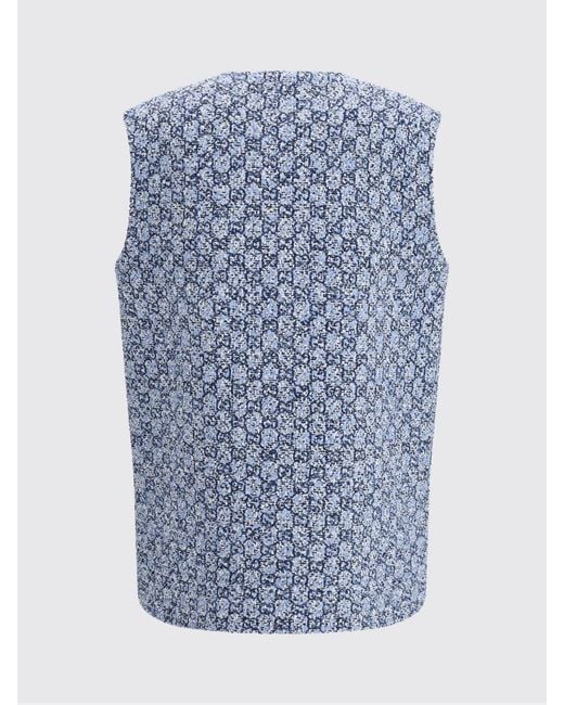 Gucci Blue Cotton Gg Vest