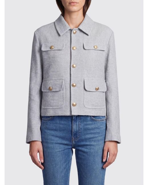 Circolo 1901 Gray Linen And Cotton Jacket