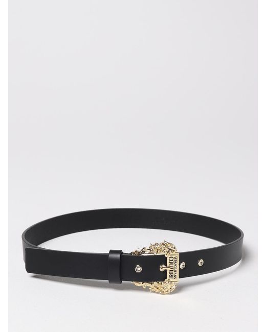 Versace Jeans Couture Gray Baroque Leather Belt