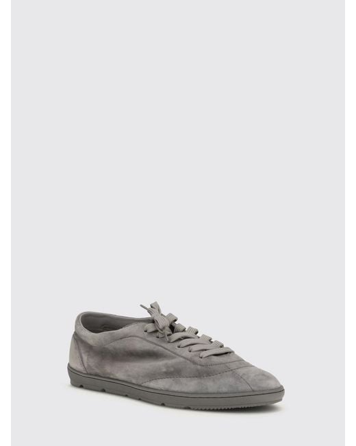 Brunello Cucinelli Gray Suede Sneakers for men