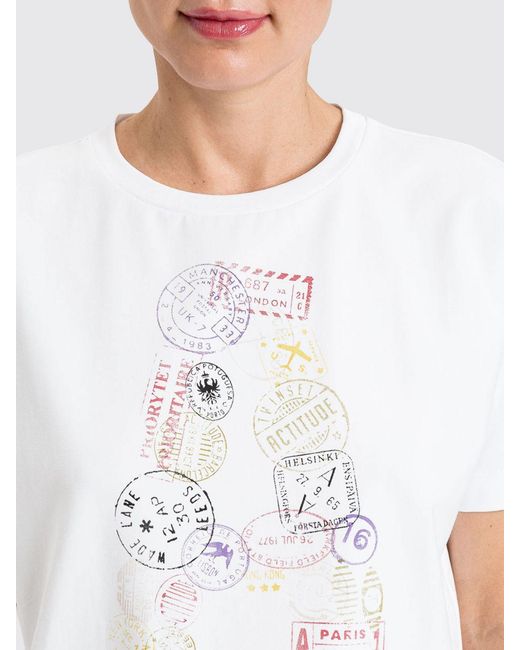 Twinset White Printed Cotton T-Shirts
