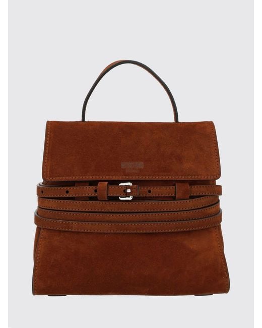 Moschino Couture Brown Tie Me Suede Bag