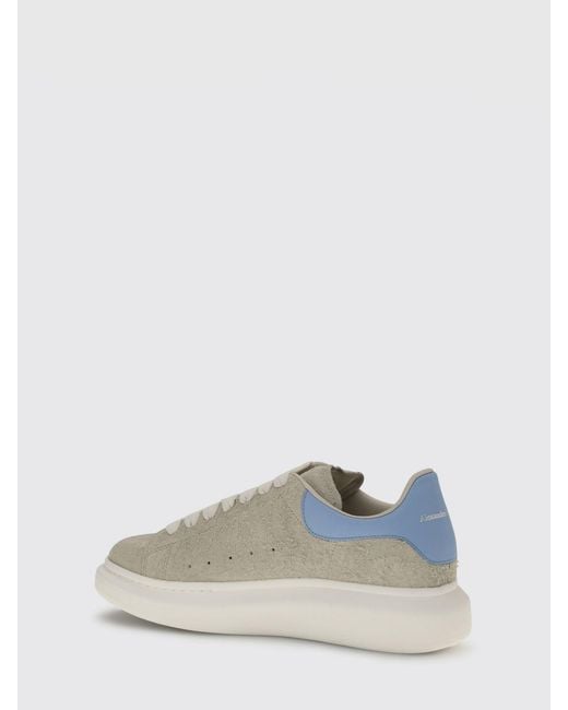 McQueen Blue Oversize Suede Sneakers for men