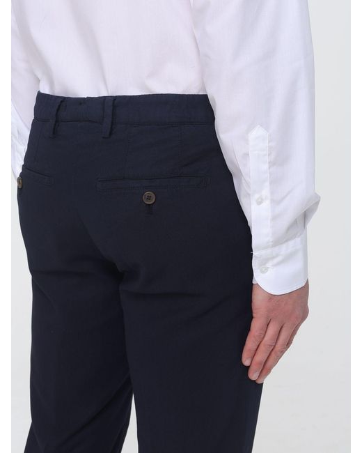 Myths Blue Cotton Chino Trousers for men