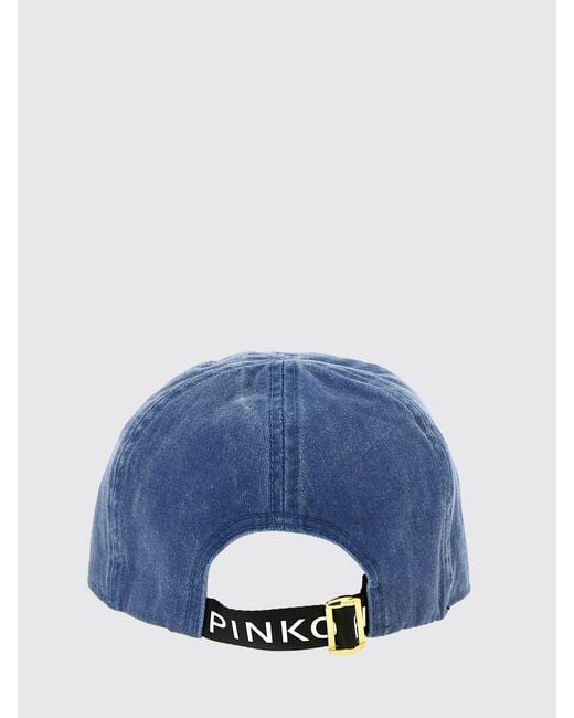 Pinko Blue Cotton Denim Hat