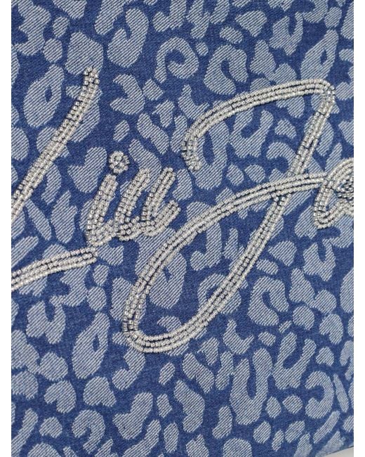 Liu Jo Blue Animal Print Cotton Bag