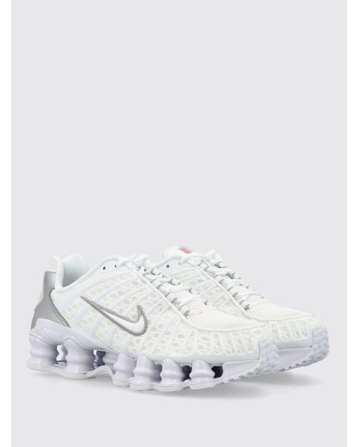 Nike White Shox Tl Mesh And Rubber Sneakers