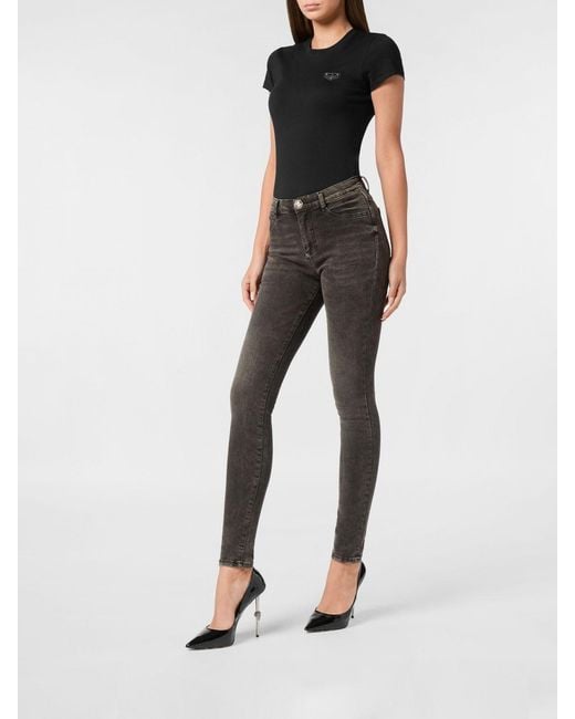 Vaqueros Skinny Fit De Denim Philipp Plein de color Black