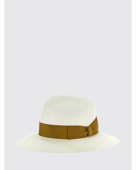 Borsalino Brown Amedeo Raffia Hat for men