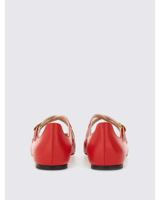 Bally Red Flat Shoes