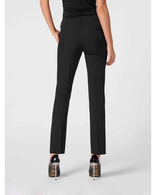 Philipp Plein Black Low-Rise Skinny Cady Trousers With Slant Pockets