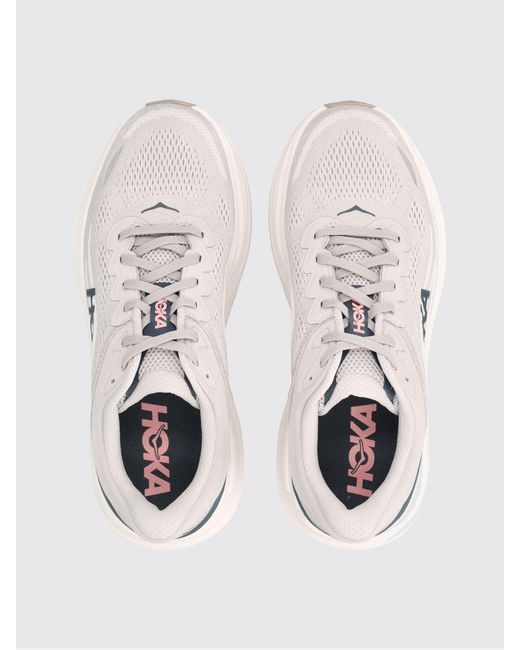 Hoka One One White Bondi 9 Technical Mesh Sneakers for men