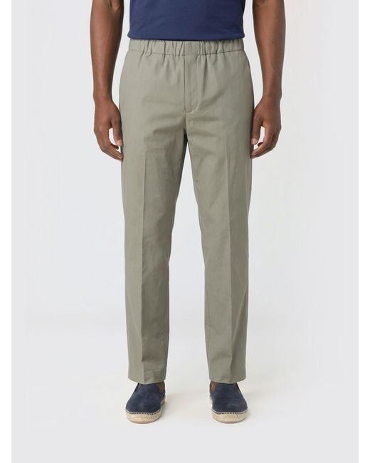 Lardini Gray Wide-Leg Linen Blend Trousers for men