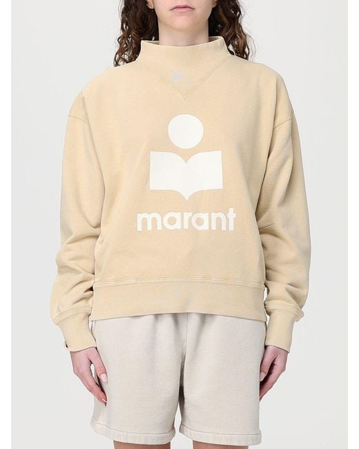 Isabel Marant Natural Moby Cotton Logo Sweatshirt
