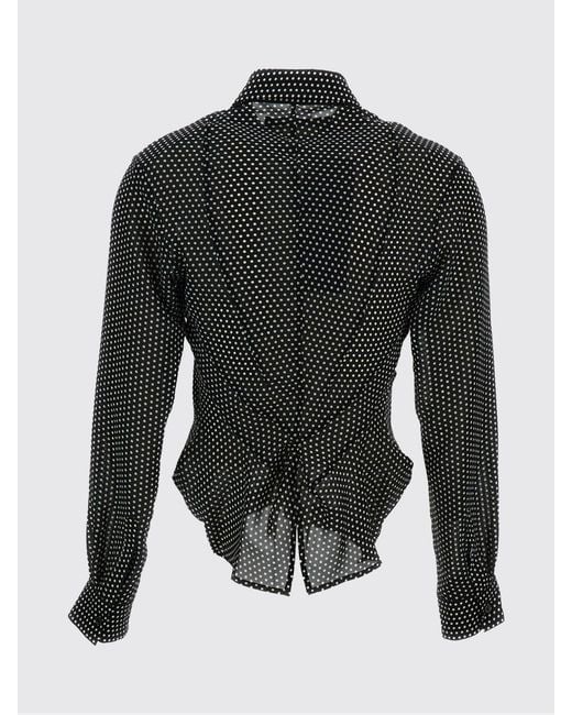 Junya Watanabe Black Polka Dot Print Slim Fit Jersey Shirt