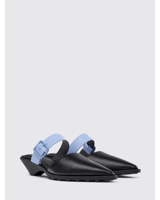 Camper White Anita Leather Mules