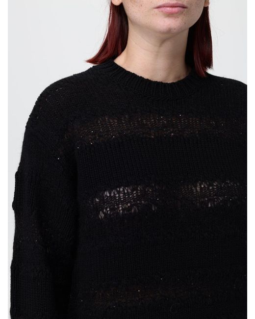 Fabiana Filippi Black Crewneck Jumper