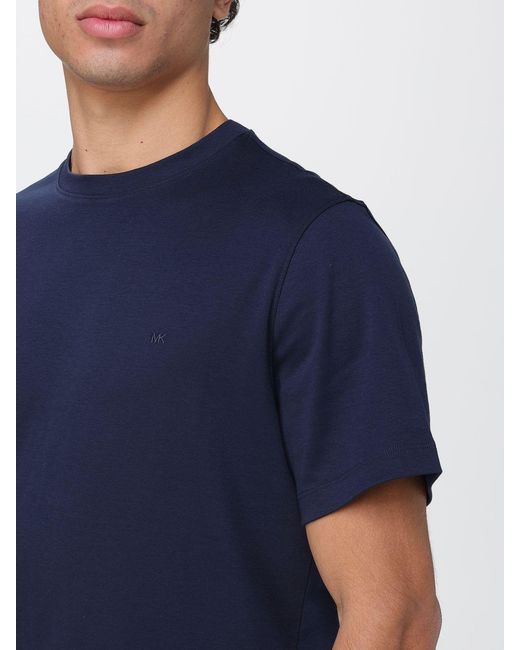 Michael Kors Blue Basic Cotton T-Shirt for men