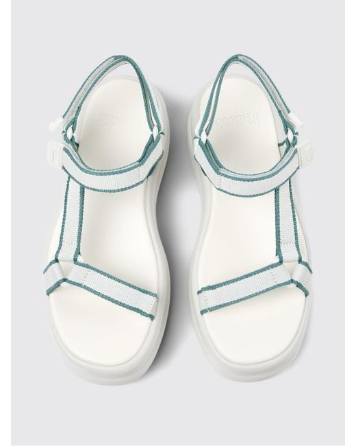 Camper White Pelotas Flota Up Recycled Polyester Sandals