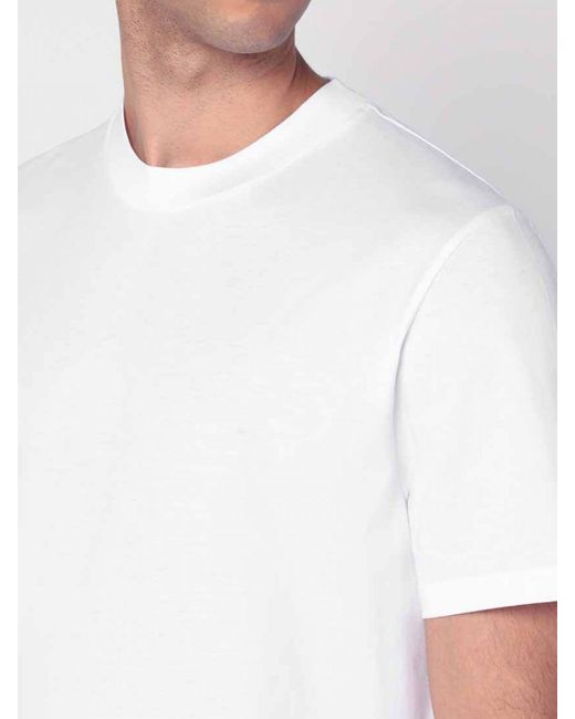 Jil Sander White Basic Cotton T-Shirt for men