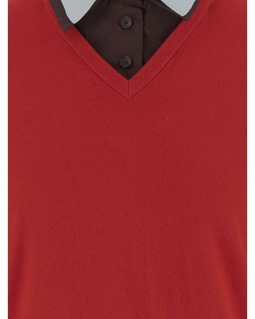 Jersey Mujer Tory Burch de color Red