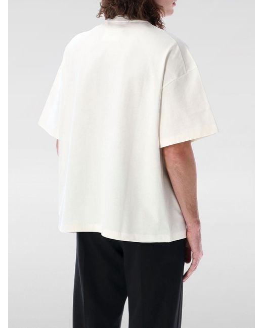 Jil Sander White Relaxed Fit Short Sleeve Basic Tee Shirt for men