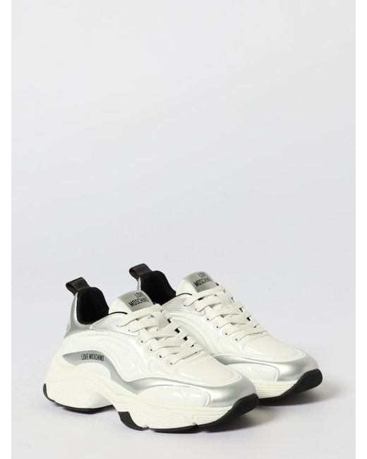 Love Moschino White Sneakers Damen