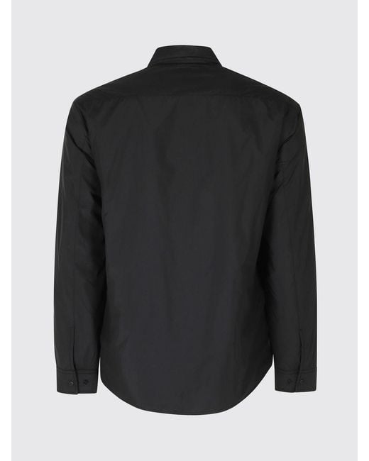 Briglia 1949 Black Nylon Shirt Jacket With Snap Buttons for men
