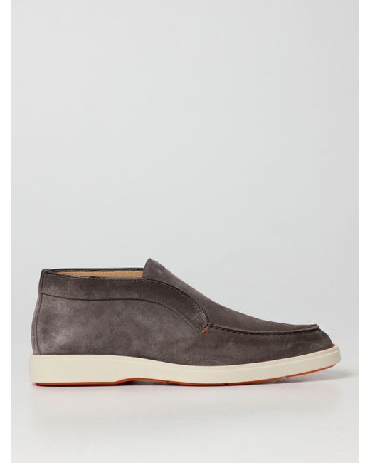 Santoni Chukka Boots in Gray for Men Lyst